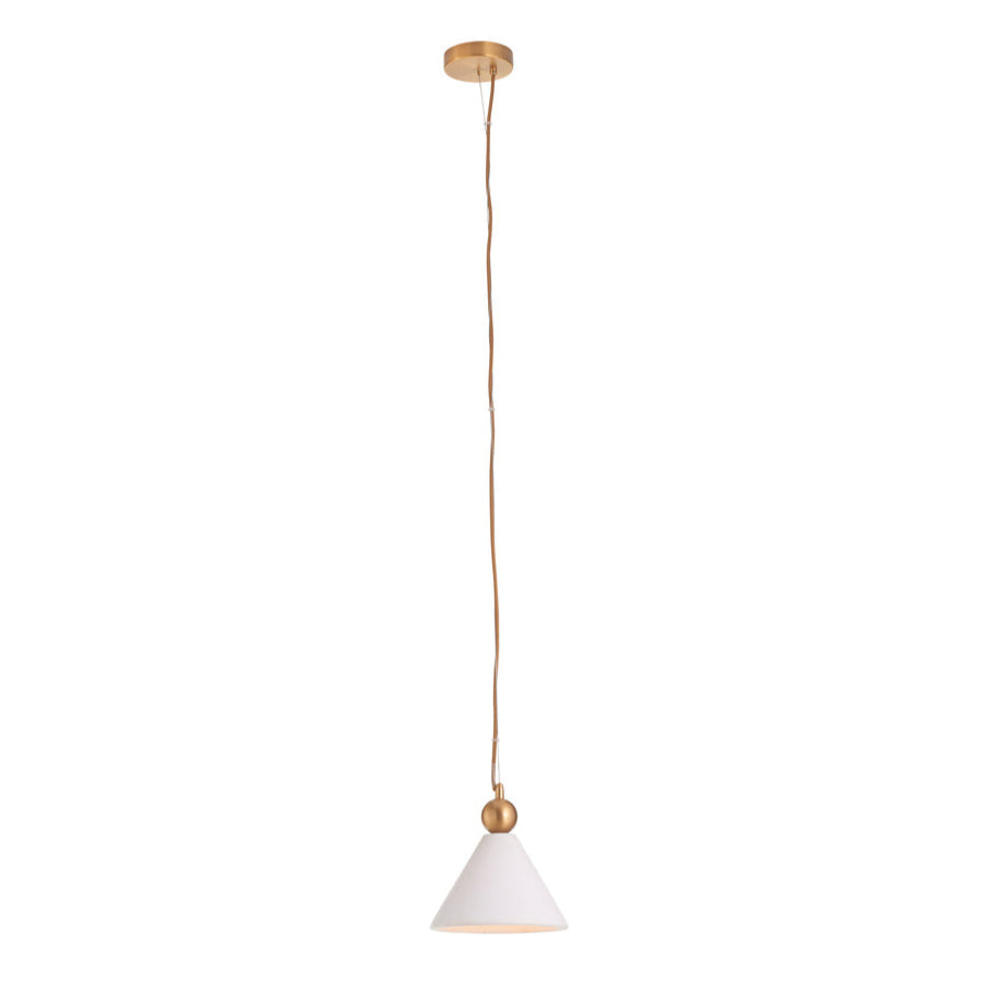 Wildwood Jett Sleek Marble Shade White Pendant