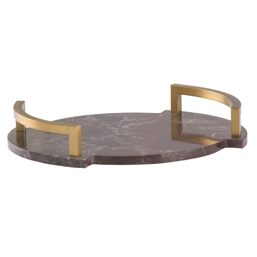 Wildwood Hopkins Maroon Marble Tray