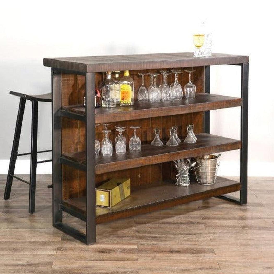 55" Rustic Mancave Game Room Wood Home Bar Island Serving Station Home Bar Islands Sideboards and Things By Sunny D