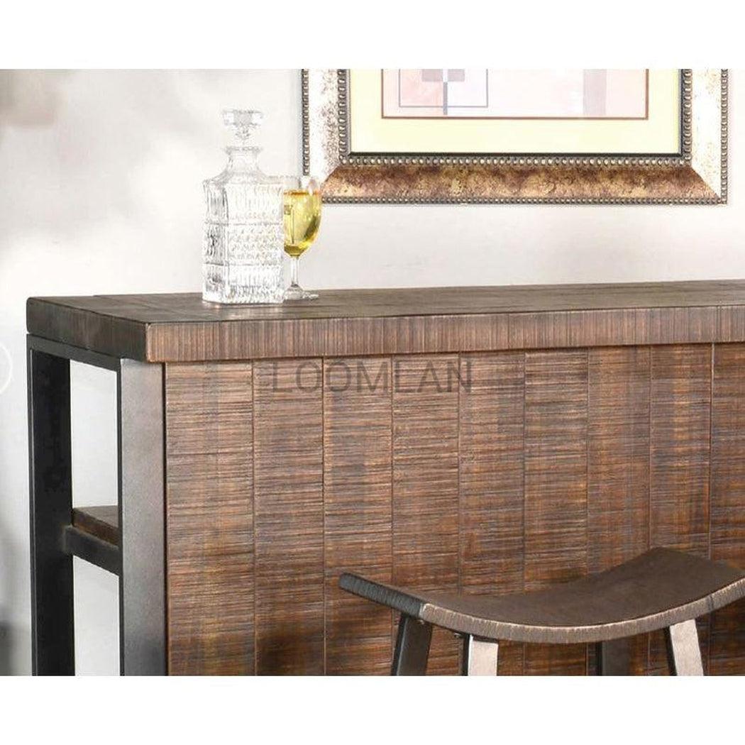 55" Rustic Mancave Game Room Wood Home Bar Island Serving Station Home Bar Islands Sideboards and Things By Sunny D