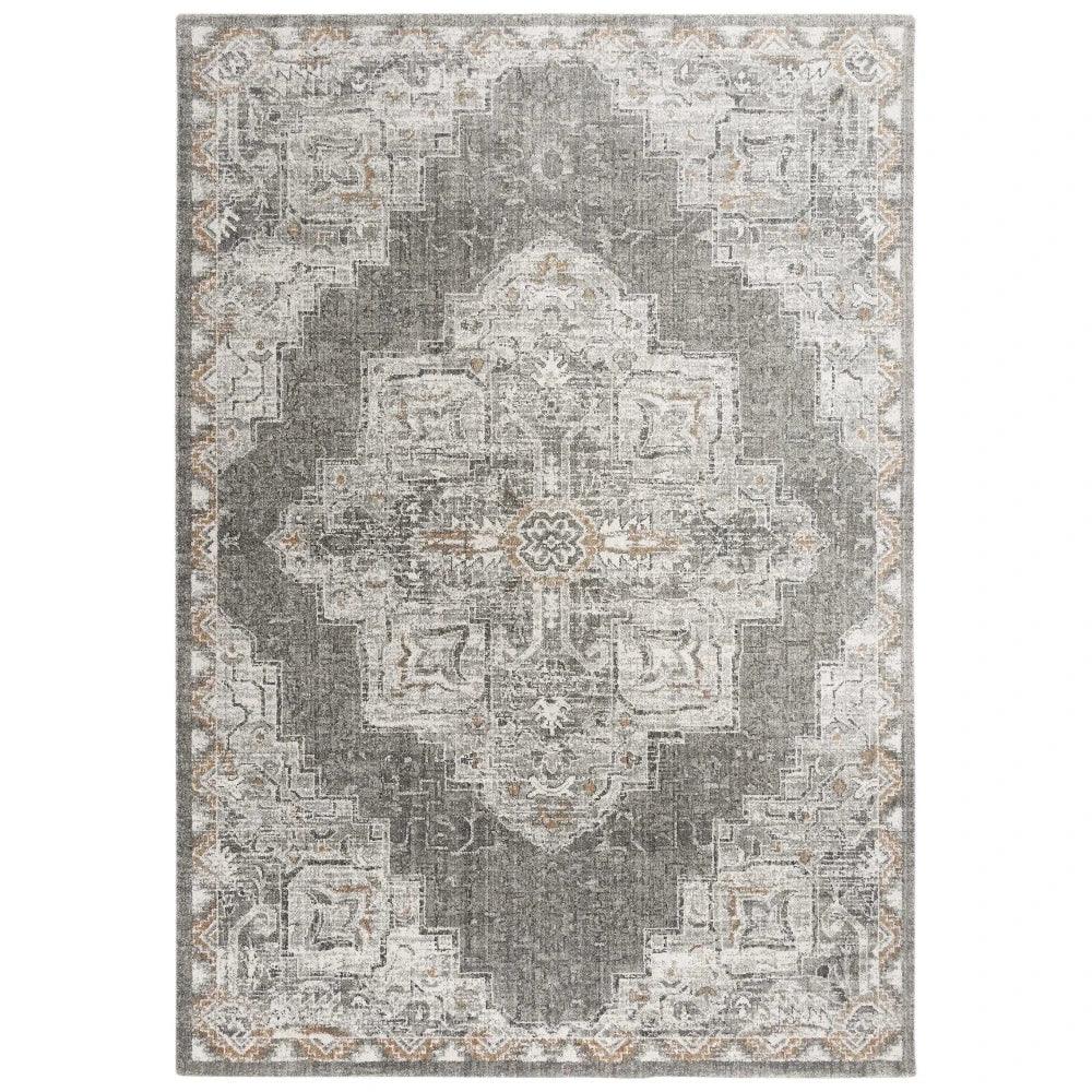 Alon Medallion Light Gray Large Area Rugs