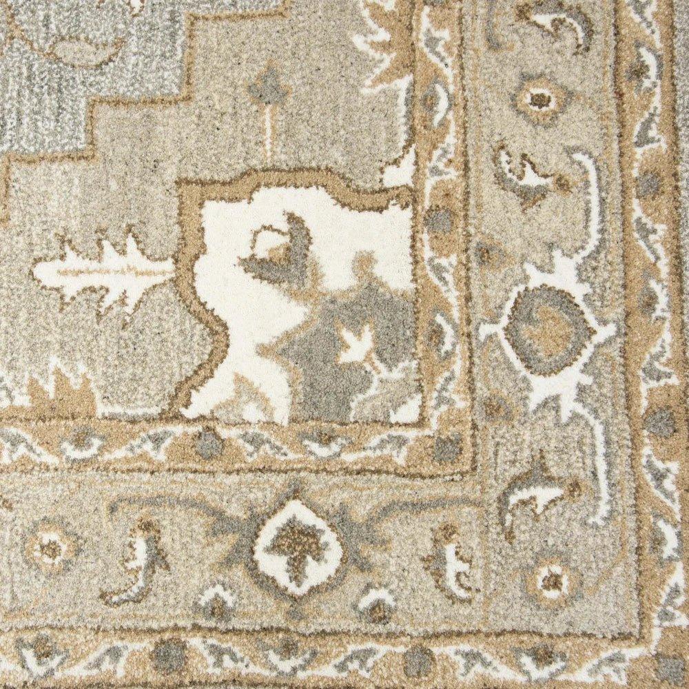 Cira Oriental Medallion Gray Large Area Rugs -- gray