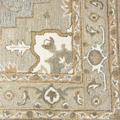 Cira Oriental Medallion Gray Large Area Rugs -- gray
