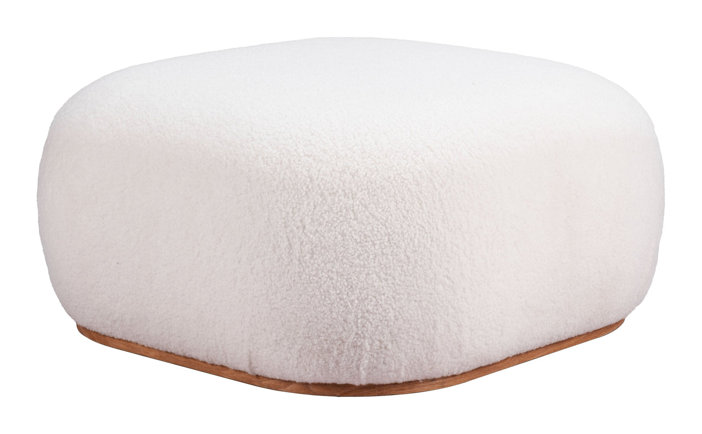 Azua Wood Cream Ottoman