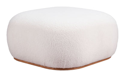 Azua Wood Cream Ottoman