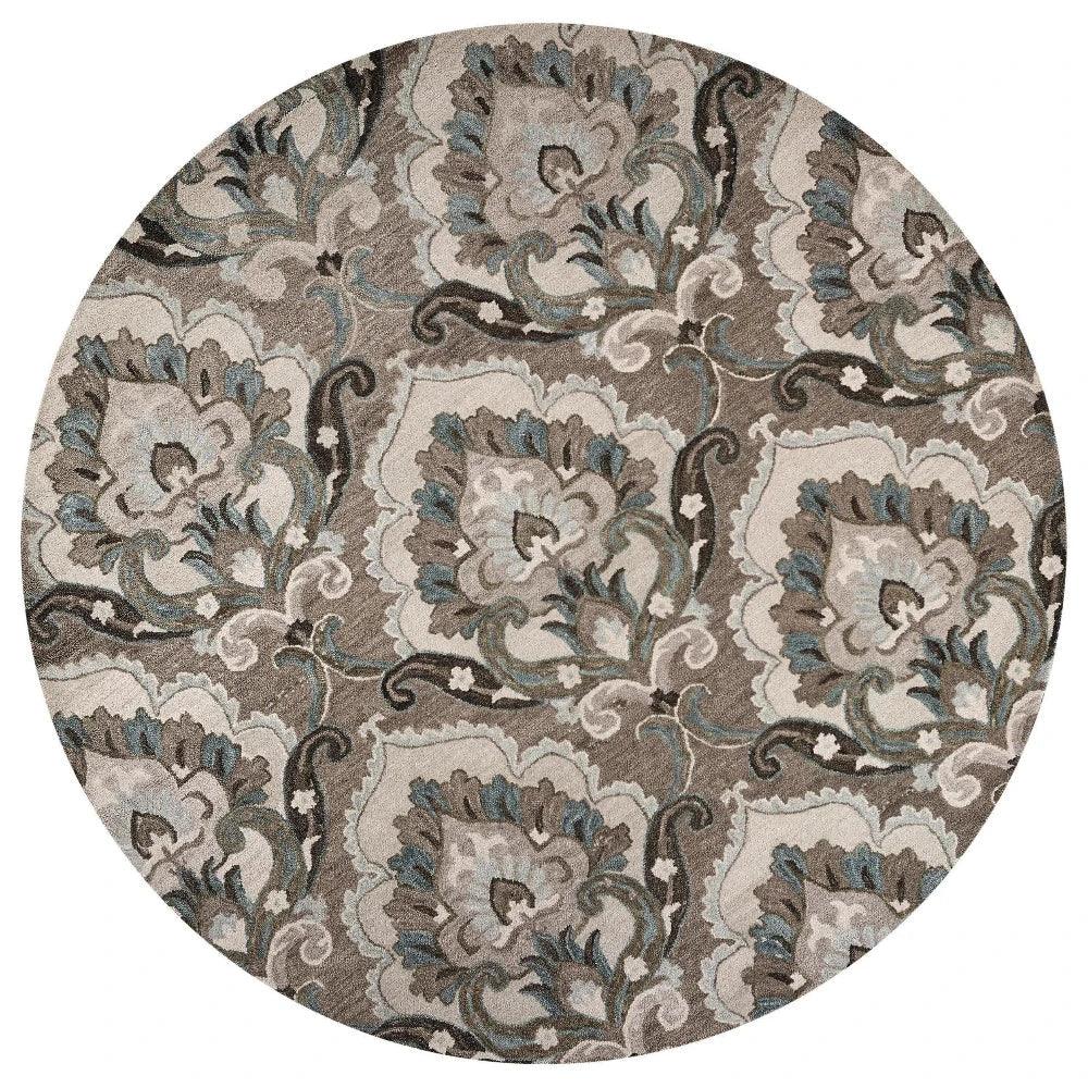 Cord Brown Round Area Rugs For Dining Room