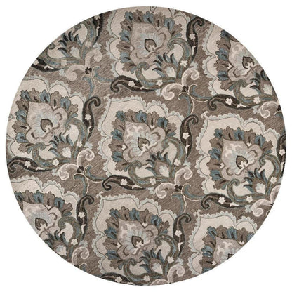 Cord Brown Round Area Rugs For Dining Room