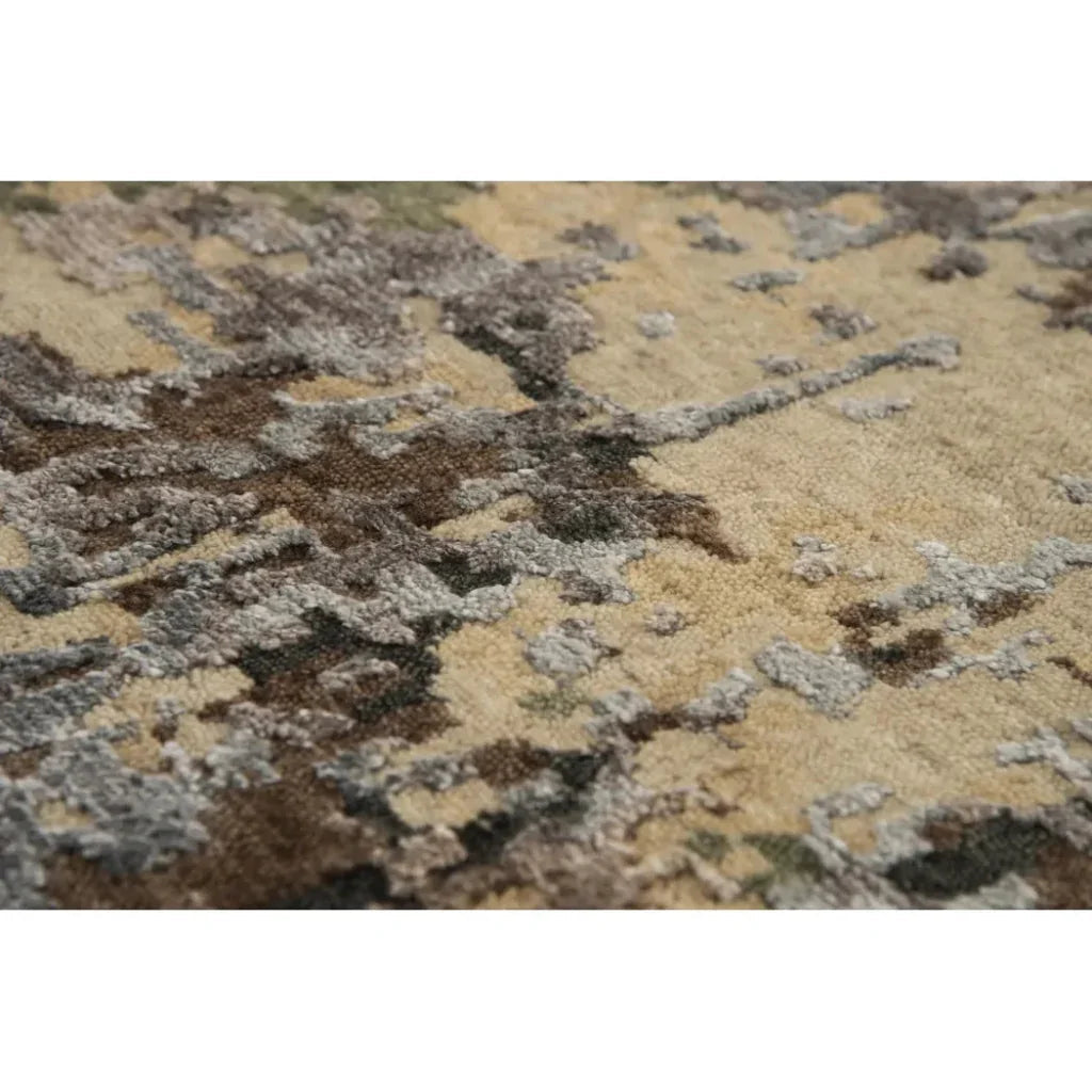 Ausa Abstract Brown Large Area Rugs For Living Room -- brown