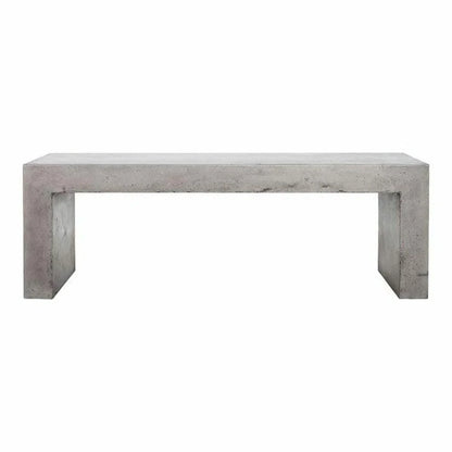 55.25 Inch Outdoor Bench Grey Contemporary Outdoor Benches LOOMLAN By Moe's Home