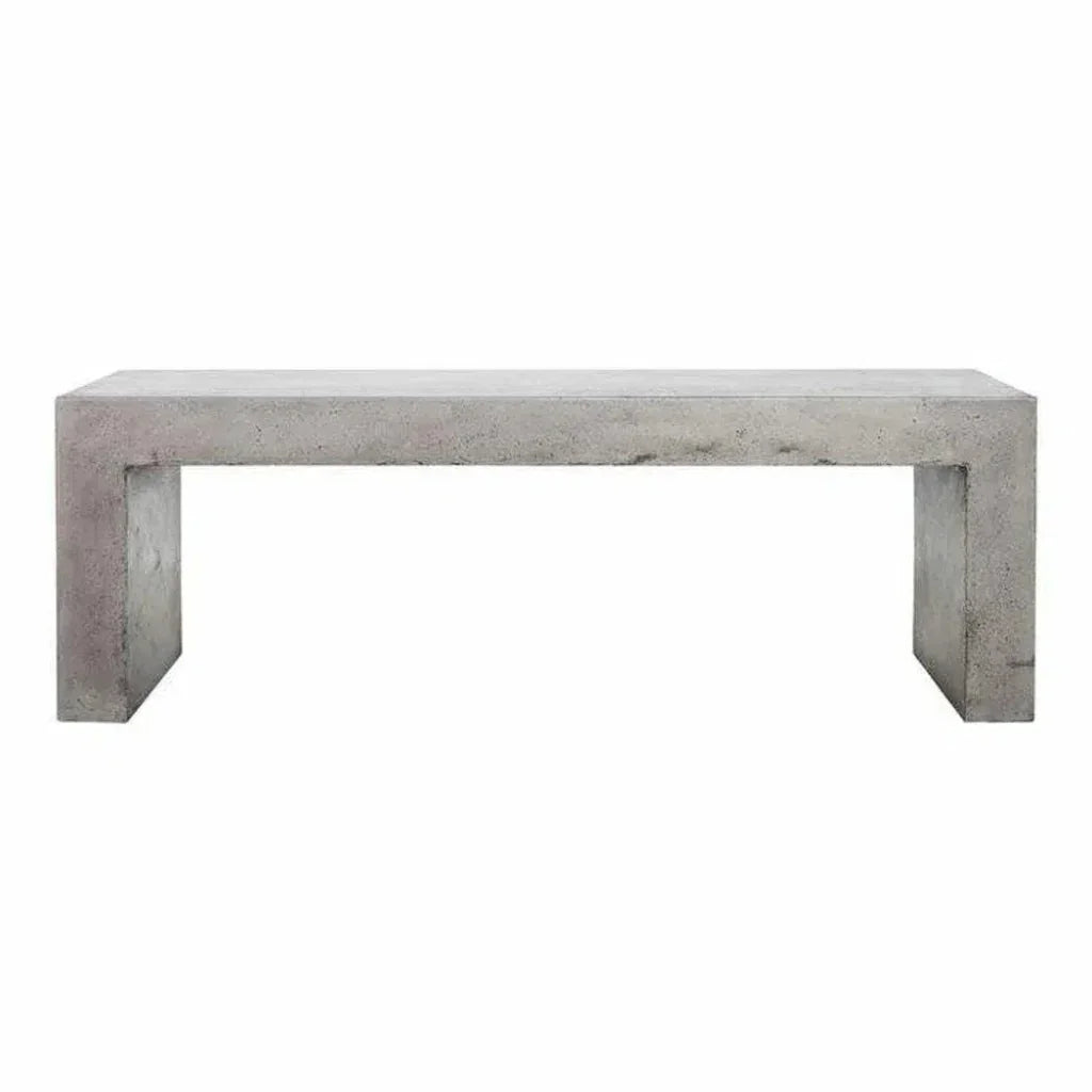 Moe's Home 55.25 Inch Outdoor Bench Grey Contemporary