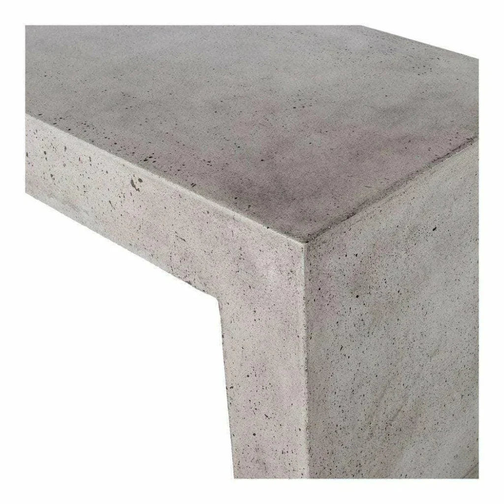 Moe's Home 55.25 Inch Outdoor Bench Grey Contemporary