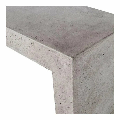 Moe's Home 55.25 Inch Outdoor Bench Grey Contemporary