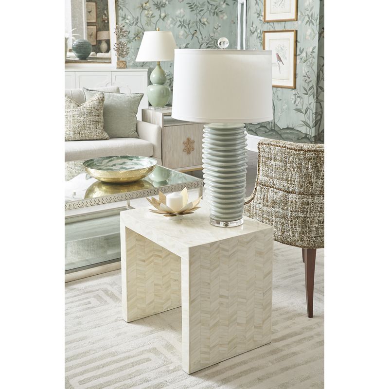 Chelsea House Fulton Green Double Gourd Design Vase Table Lamp