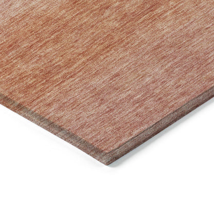 Haelius Orange Washable Indoor-Outdoor Rug