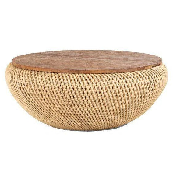 LH Home 25.2" D Bodhi Wave Large Natural Coffee Table