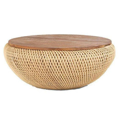 LH Home 25.2" D Bodhi Wave Large Natural Coffee Table