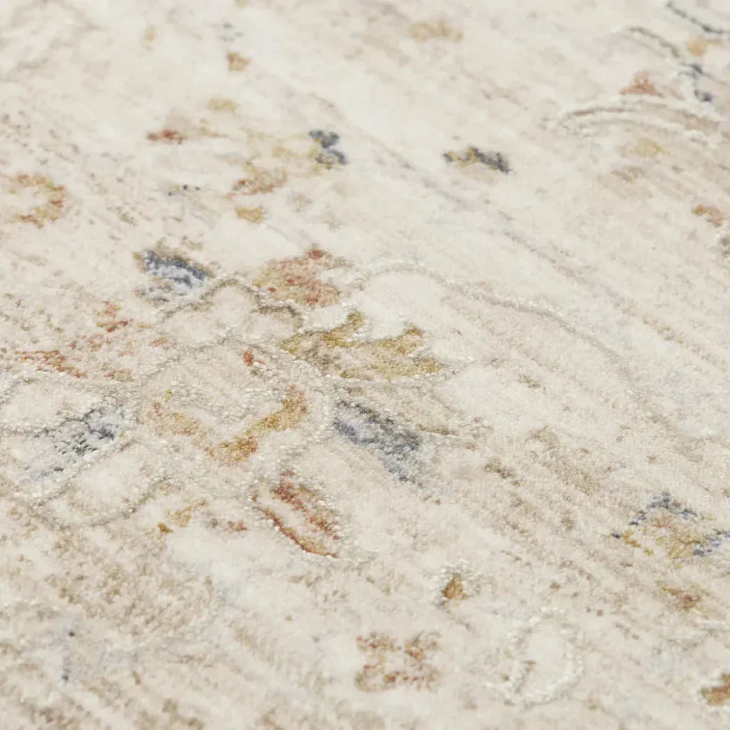 Cutt Floral Natural Area Rugs For Living Room -- natural