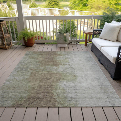 Iriel Brown Washable Indoor-Outdoor Rug