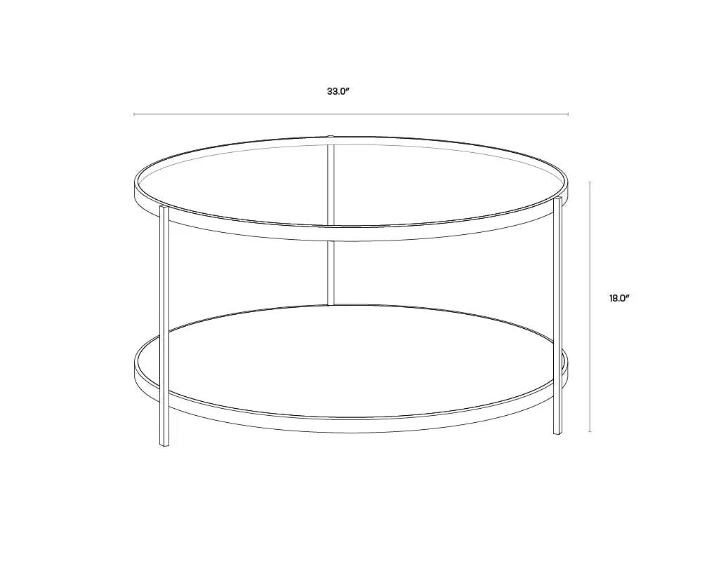 Concord Iron Framed Glass Top Coffee Table