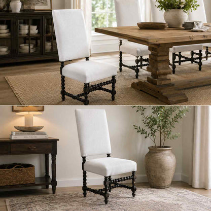 White Cordoba Woolan Bleach Dining Chair - view 3