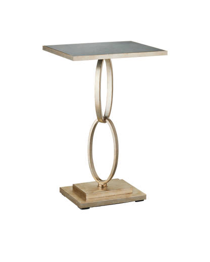 Bangle Champagne Iron and Glass Gold Rectangular Accent Table