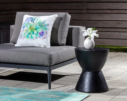 Astley Concrete Outdoor Round End Table