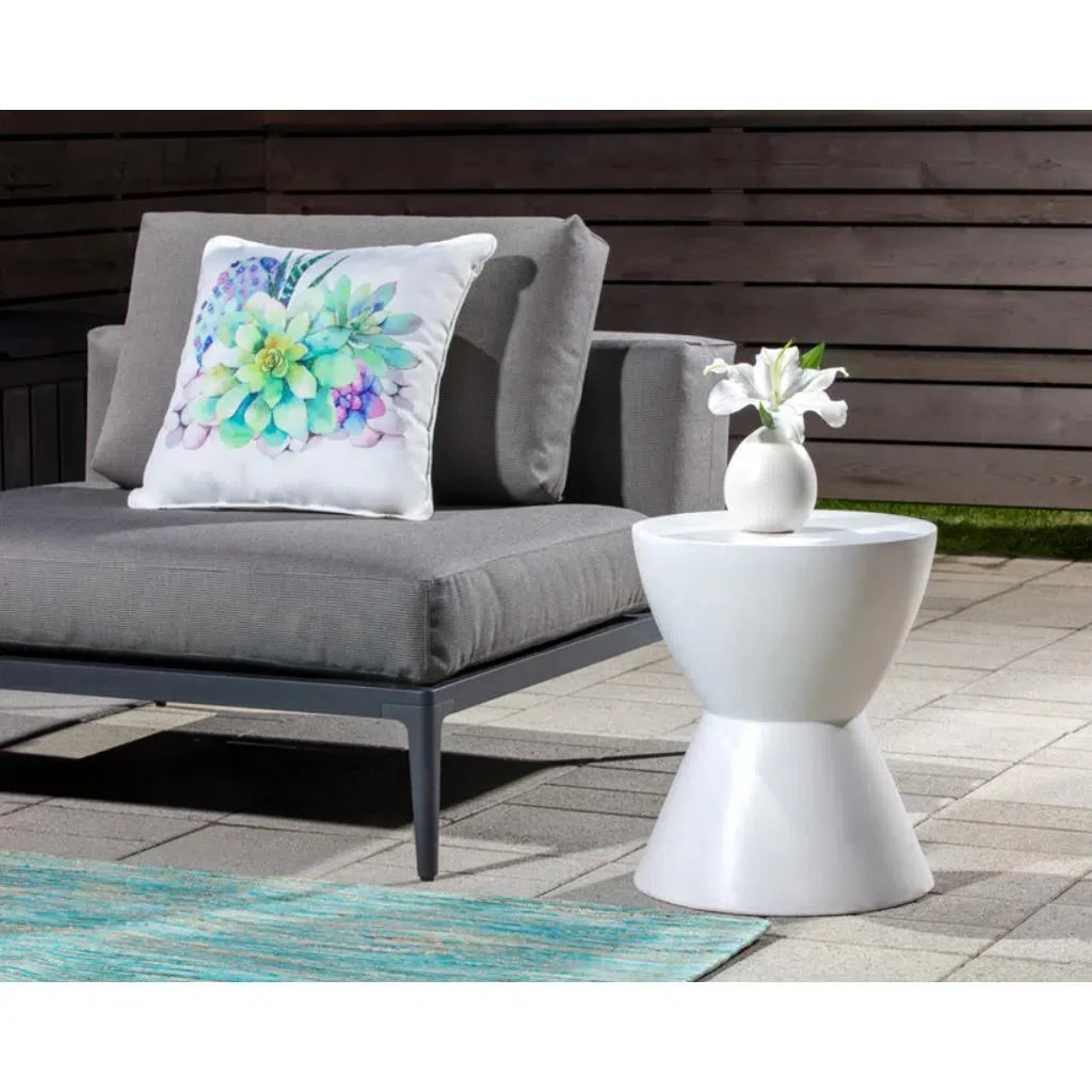 Logan Concrete Outdoor Round End Table