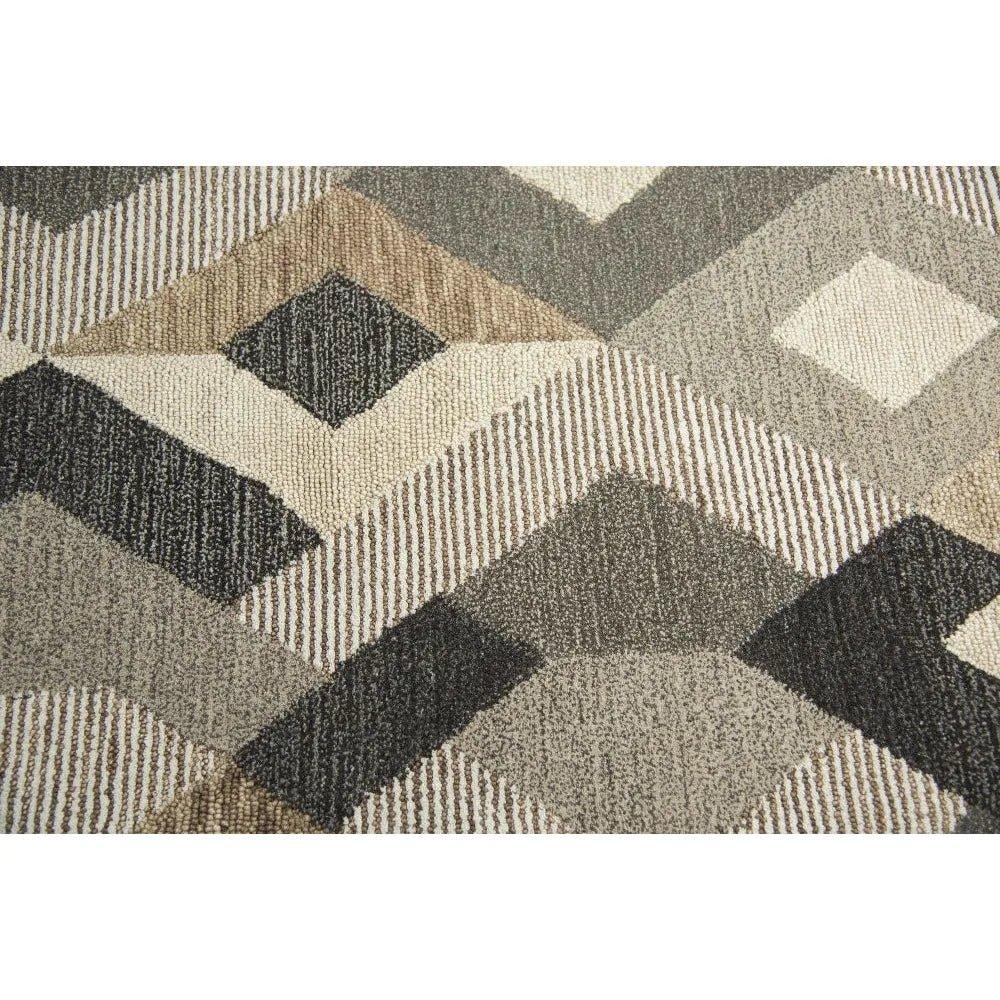 Bong Geometric Brown Large Area Rugs For Living Room - LOOMLAN - LOOMLAN - Area Rugs