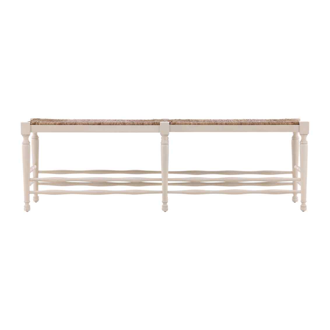 Reed Woven Rush Seat Bedroom Bench -- view 9