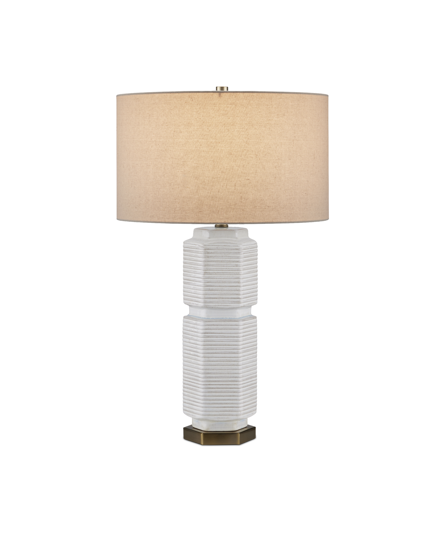 Glebe Ceramic and Metal White Table Lamp