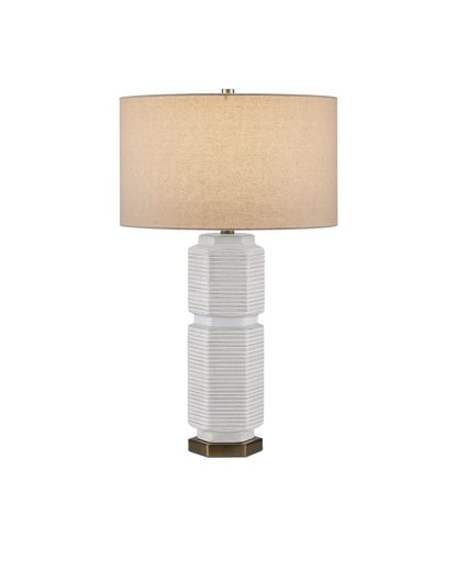 Glebe Ceramic and Metal White Table Lamp