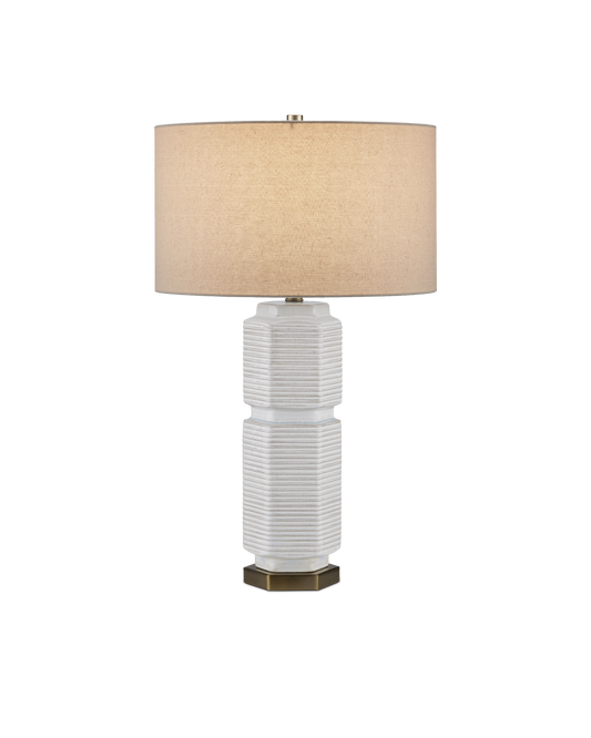 Glebe Ceramic and Metal White Table Lamp