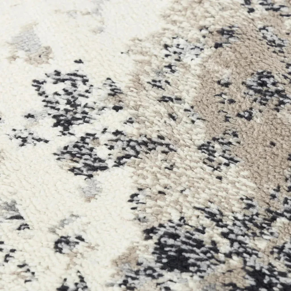 Conk Abstract Beige Kitchen Hallway Runner Rug - LOOMLAN - LOOMLAN - Area Rugs
