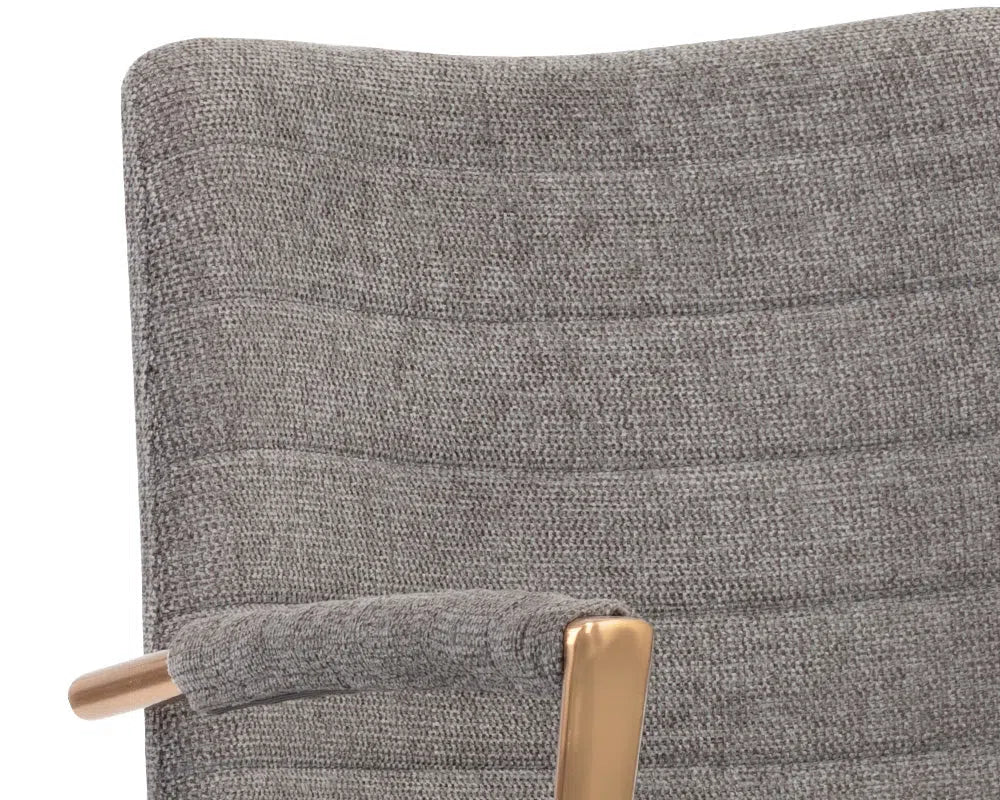 Andres Fabric Swivel Dining Armchair