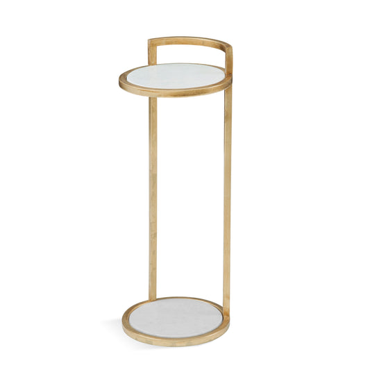 Surrey Metal and Marble Gold Round Scatter Table