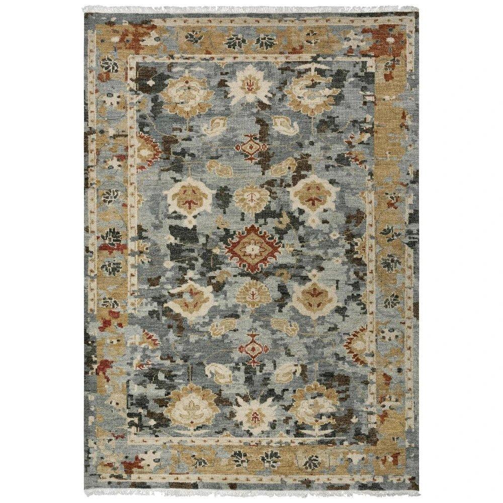 Acra Border Dark Gray Large Area Rugs For Living Room