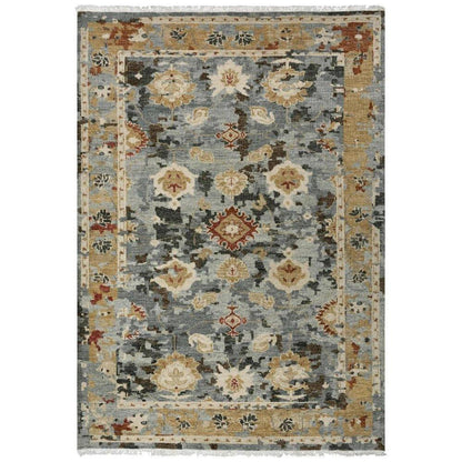 Acra Border Dark Gray Large Area Rugs For Living Room