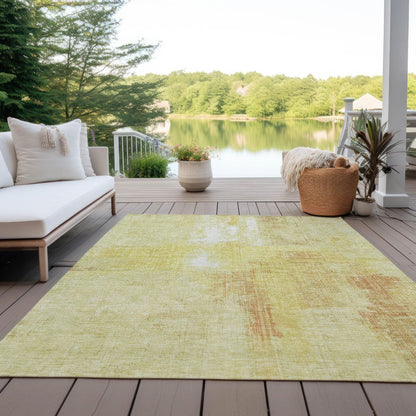 Jaelor Gold Washable Indoor-Outdoor Rug