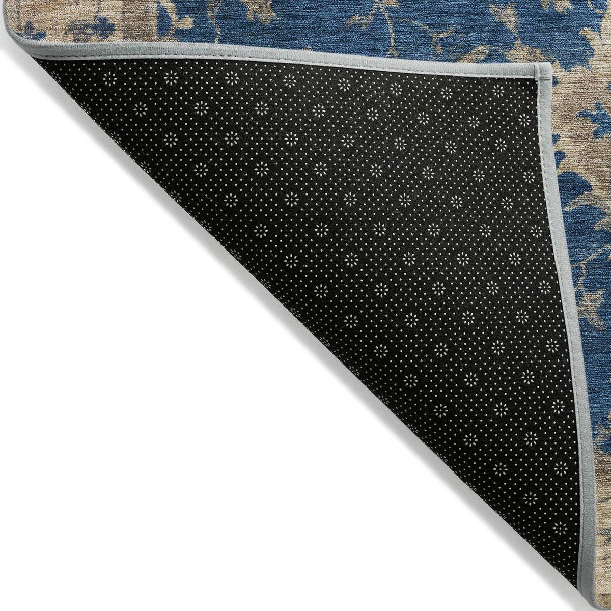 Iriaris Navy Washable Indoor-Outdoor Rug