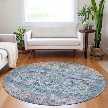 Jaelien Denim Washable Indoor-Outdoor Rug