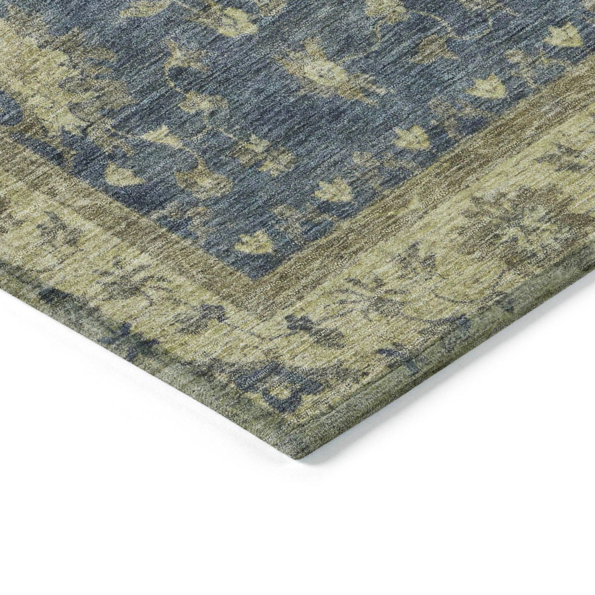 Iriaris Blue Washable Indoor-Outdoor Rug
