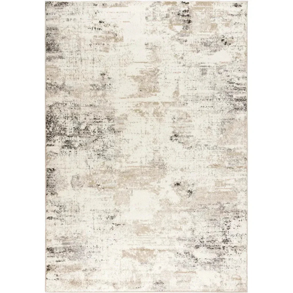 Conc Abstract Beige Kitchen Hallway Runner Rug