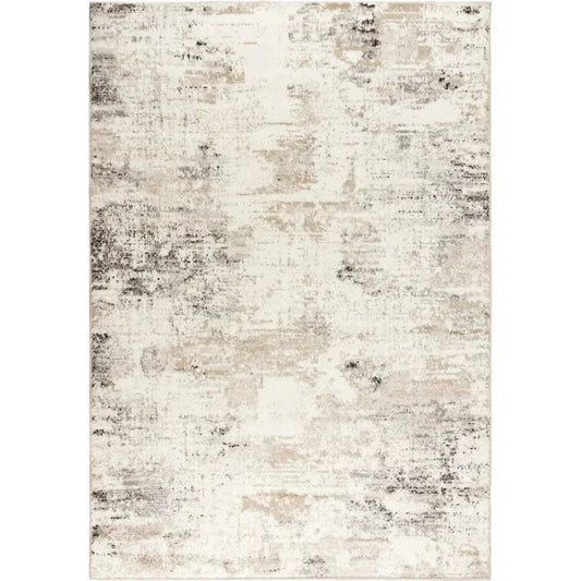 Conc Abstract Beige Kitchen Hallway Runner Rug
