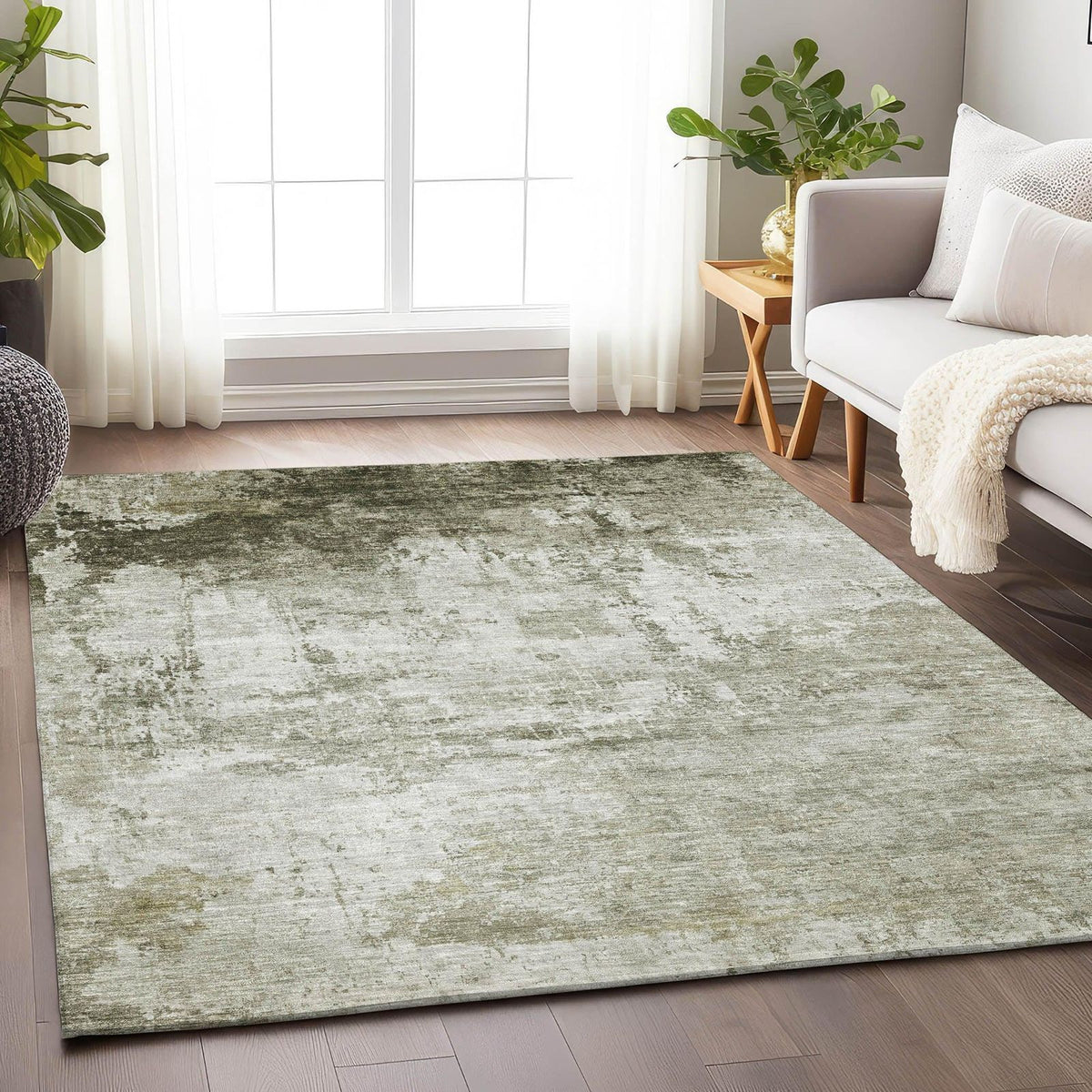 Kaelira Taupe Washable Indoor-Outdoor Rug -- view 2