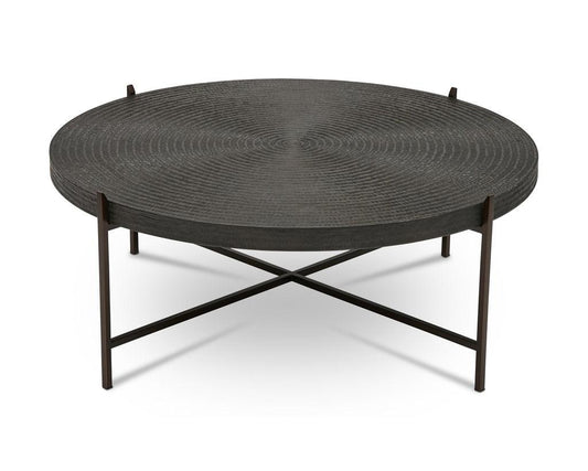 Urbia Sanskrit Bronze Plated Steel Round Coffee Table