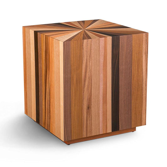 Sun Mixed Wooden Square End Table