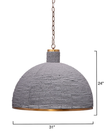 Big Sur 1-Light Beaded Chandelier in Slate Blue