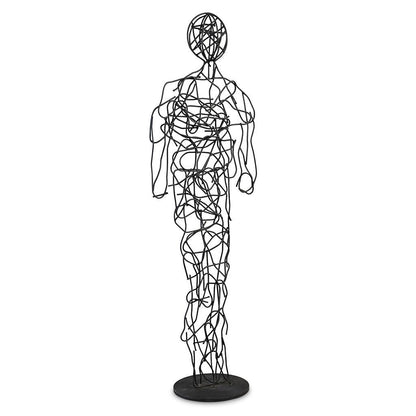 64" Mister Metal Black Sculpture