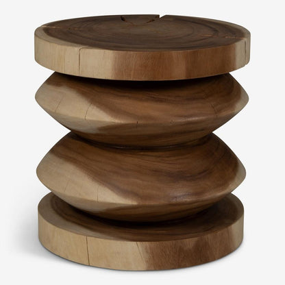 Asnee Natural Solid Chamcha Wooden Side Table