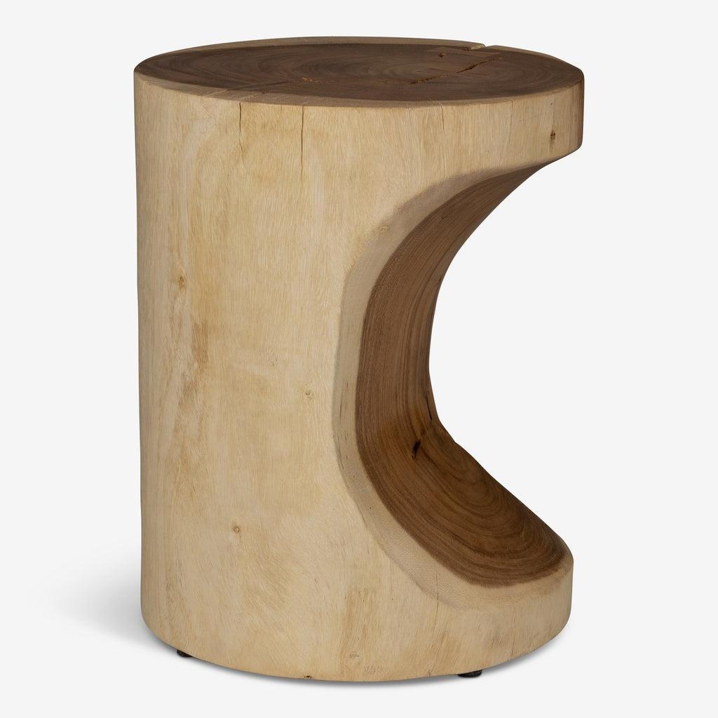 Prisana Natural Solid Chamcha Wooden Side Table